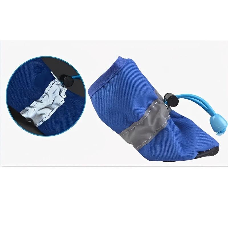 4pcs Soft Dog Shoes Waterproof Paw Protectors For Small Dogs And Cats