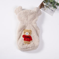 Pet Bear Fleece Dog Clothes Jacket Warm Costume