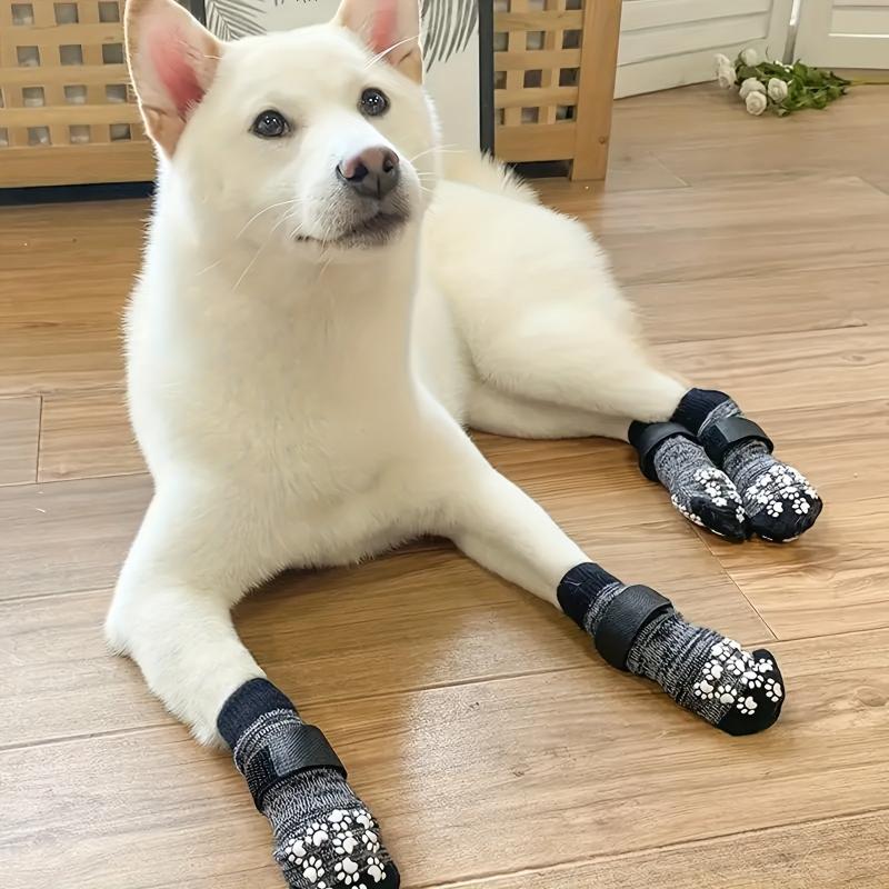 4pcs Waterproof Non Slip Anti Scald Dog Socks Puppy Shoes