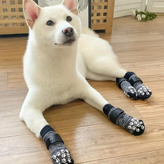 4pcs Waterproof Non Slip Anti Scald Dog Socks Puppy Shoes