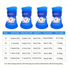 Adorable Cartoon Monkey Pattern Rain Boots for Pets