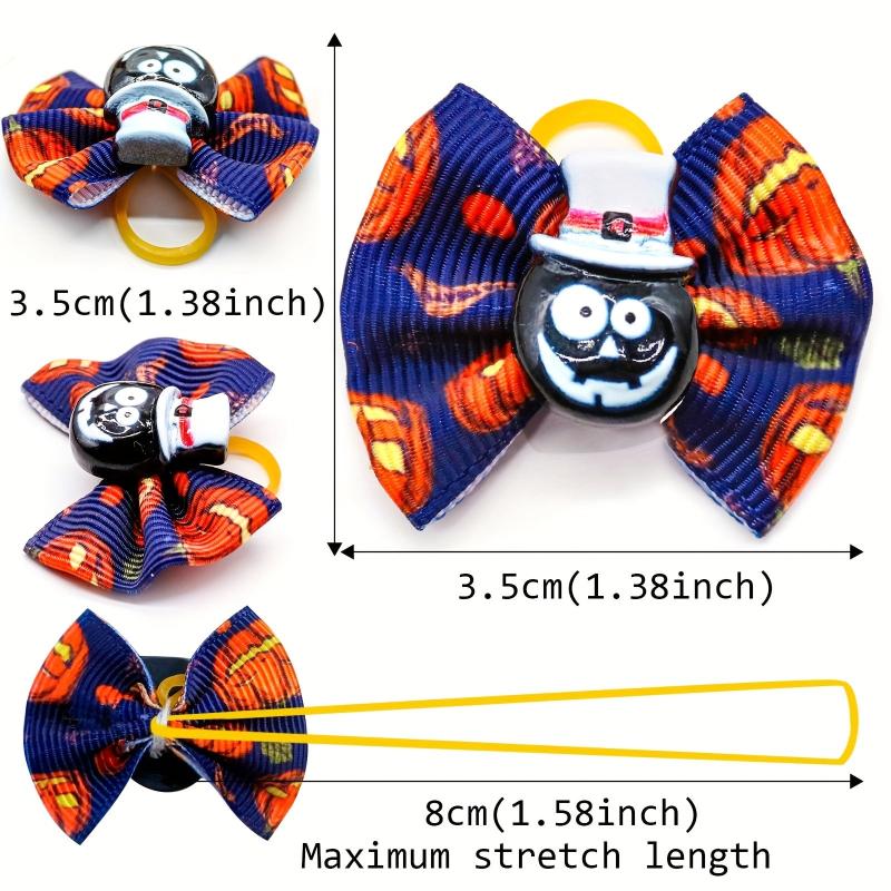20pcs Elastic Halloween Decor Rubber Bands for Pet Hair