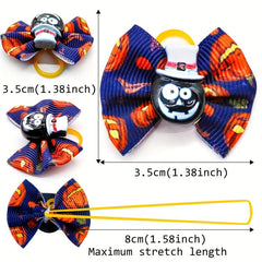 20pcs Elastic Halloween Decor Rubber Bands for Pet Hair