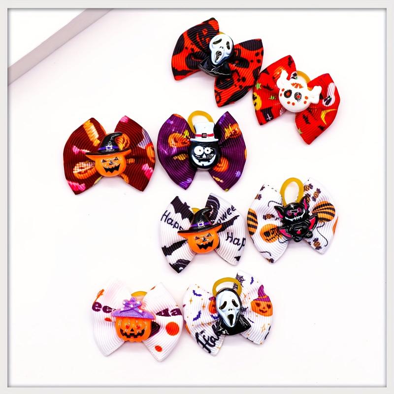 20pcs Elastic Halloween Decor Rubber Bands for Pet Hair