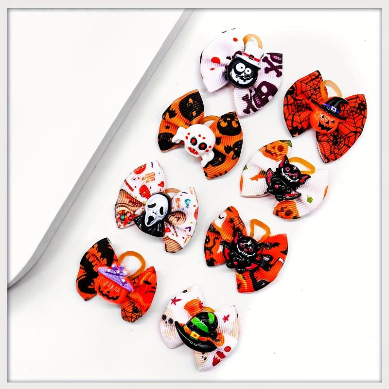 20pcs Elastic Halloween Decor Rubber Bands for Pet Hair