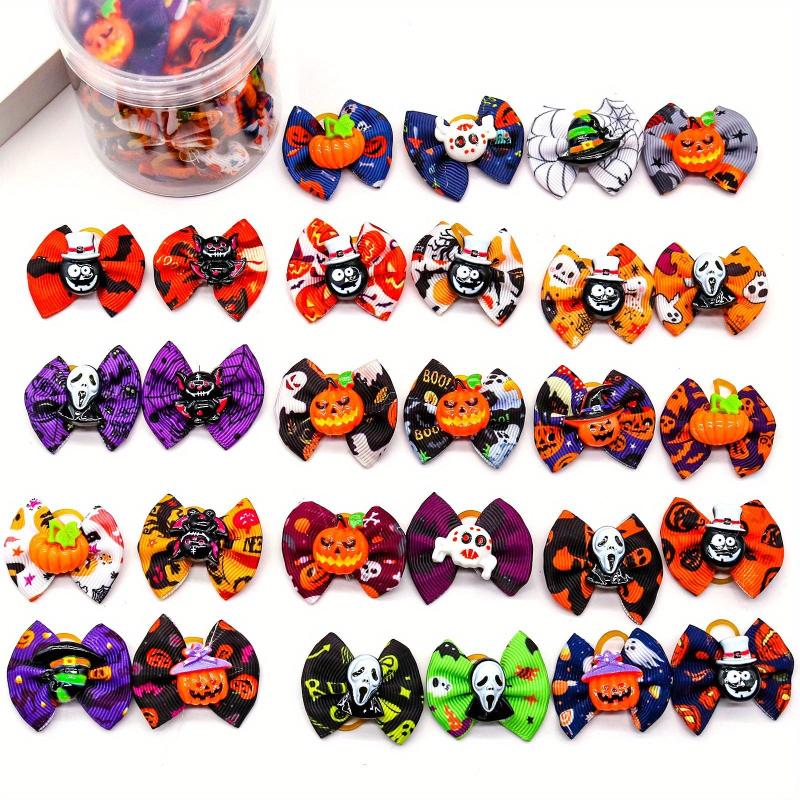 20pcs Elastic Halloween Decor Rubber Bands for Pet Hair