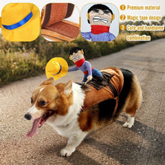 Halloween Cowboy Rider Dog Costume for Medium & Large Dogs