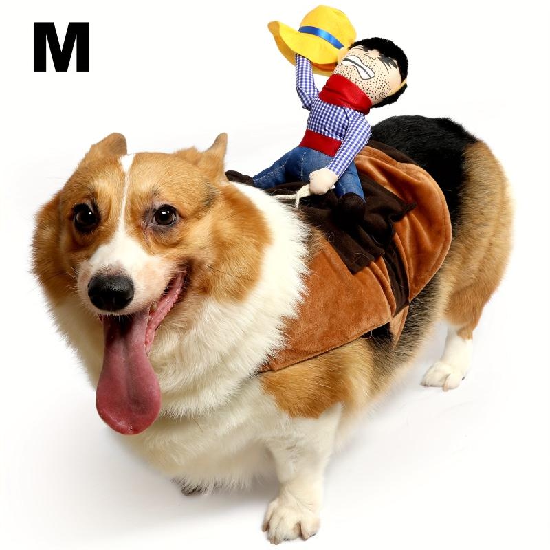Halloween Cowboy Rider Dog Costume for Medium & Large Dogs