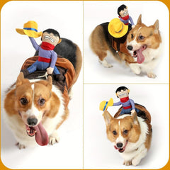 Halloween Cowboy Rider Dog Costume for Medium & Large Dogs