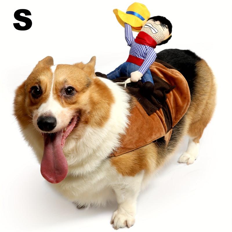 Halloween Cowboy Rider Dog Costume for Medium & Large Dogs