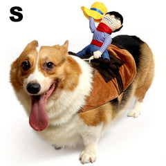 Halloween Cowboy Rider Dog Costume for Medium & Large Dogs