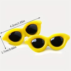 Oval Sunglasses Hair Clips for Pets Fashionable Accessories