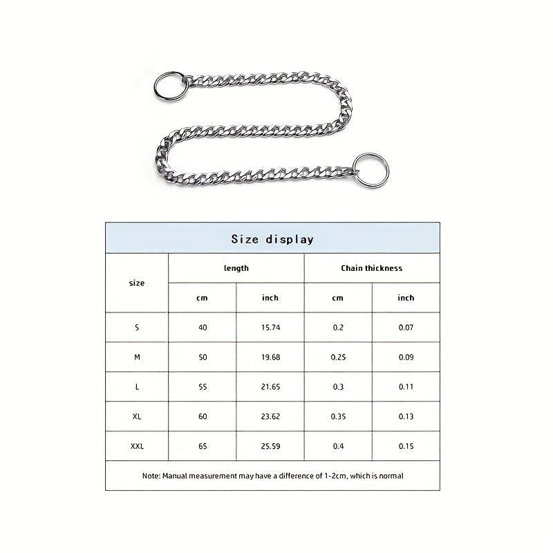 Stainless Steel Dog Choke Chain Collar Pet Training Walking Choker