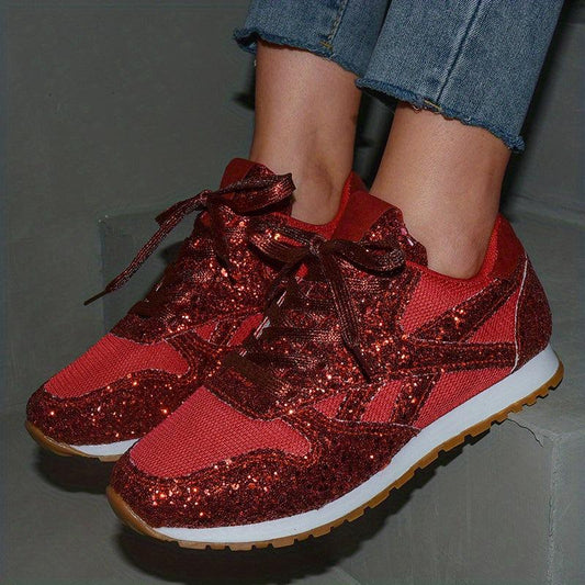 Glitter Sequins Sports Shoes Low Top Sneakers