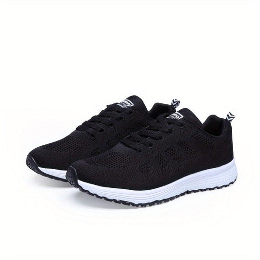 Women's Breathable Woven Sneakers Low Top Sport Shoes