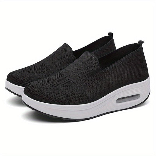 Women's Mesh Sneakers Casual Wedge Heel Shoes Lightweight Heightening Shoes
