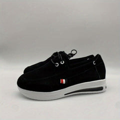Women's Slip On Platform Sneakers Lace Up Loafers