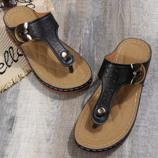 Women's Flat Thong Sandals Comfortable Open Toe Slip On Shoes