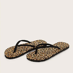 Leopard Pattern Flip flops Women Beach Shoes
