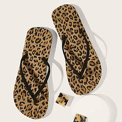 Leopard Pattern Flip flops Women Beach Shoes