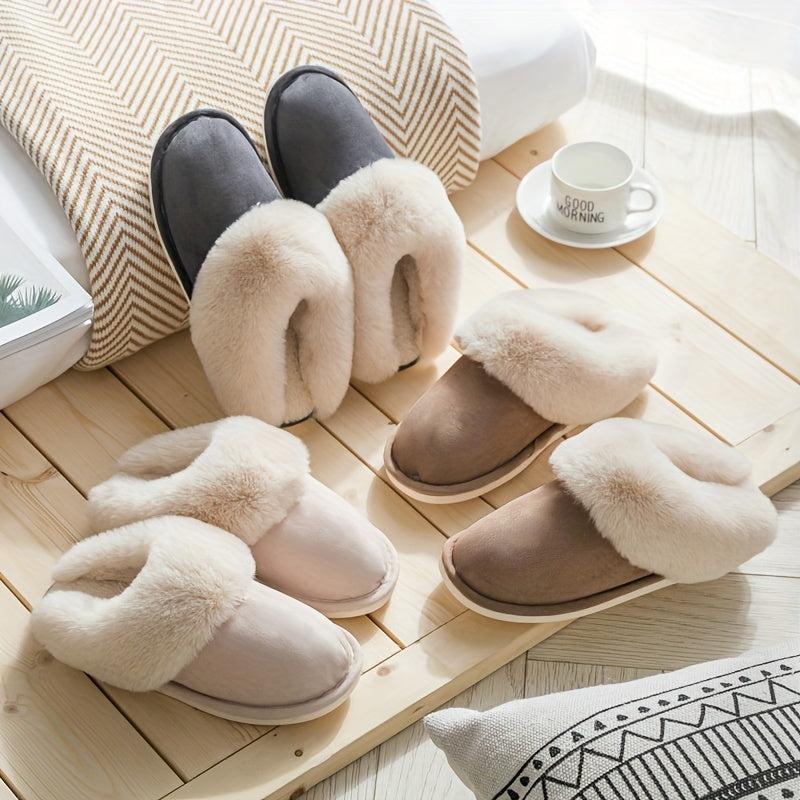 Classic Fuzzy Wool Cozy Home Slipper Winter Autumn