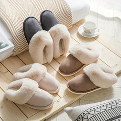 Classic Fuzzy Wool Cozy Home Slipper Winter Autumn