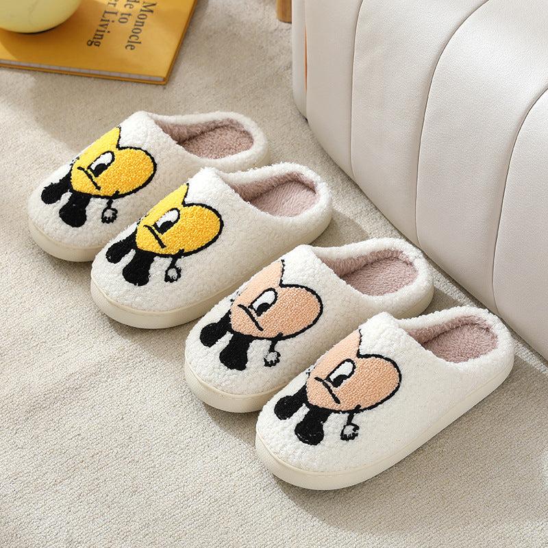 Cartoon Pattern Plush Indoor Slippers