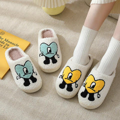 Cartoon Pattern Plush Indoor Slippers