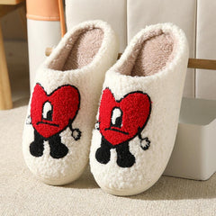 Cartoon Pattern Plush Indoor Slippers