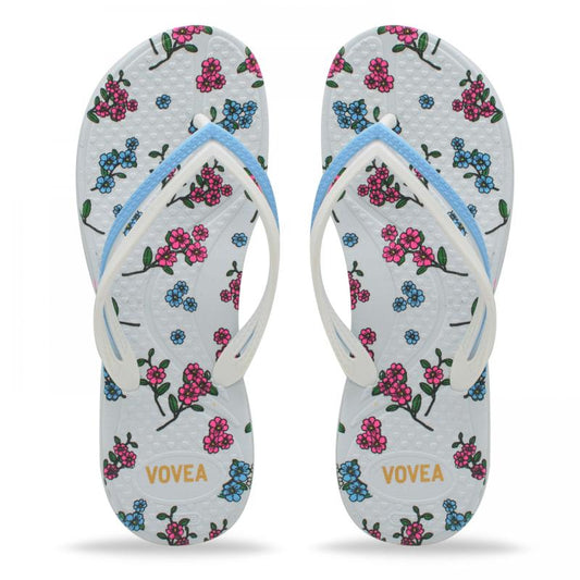 Women's Floral Print Flat Flip Flops Non slip Indoor Shower Slides