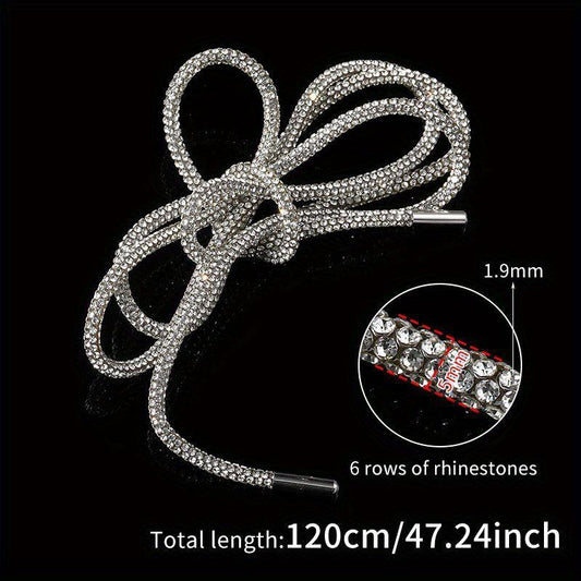 Artificial Diamond Studded 47 24-inch Rope Shoelaces