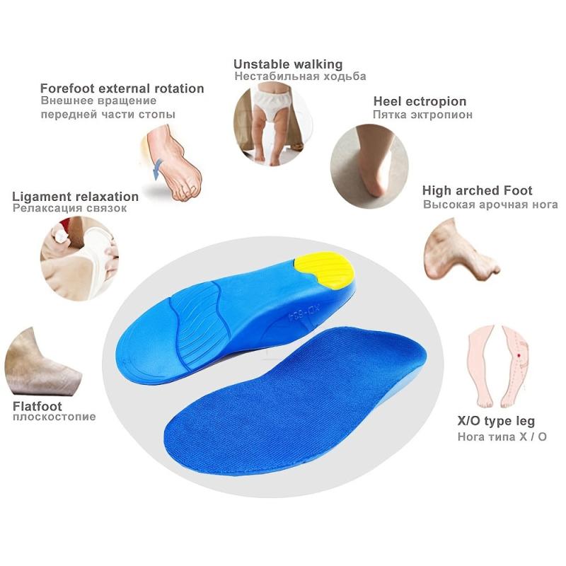 Kids Orthotics Insoles Arch Support Correction Flat Feet Foot Care Orthopedic