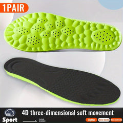 4D Orthopedic Sport Insoles Soft Breathable High elasticity Shock Absorption