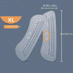 1pair 4D Heel Stickers Fixers Half Size Adjustable Pad
