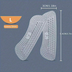 1pair 4D Heel Stickers Fixers Half Size Adjustable Pad