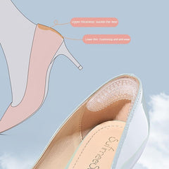 1pair 4D Heel Stickers Fixers Half Size Adjustable Pad