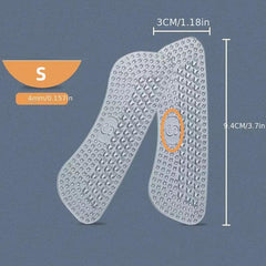 1pair 4D Heel Stickers Fixers Half Size Adjustable Pad