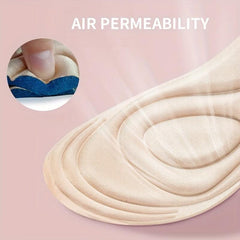4D Memory Foam Orthopedic Insoles Nano Antibacterial Deodorization Sport Running