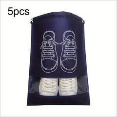 5pcs Shoes Storage Bag Closet Organizer Non-woven Portable Travel Bag