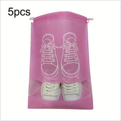 5pcs Shoes Storage Bag Closet Organizer Non-woven Portable Travel Bag