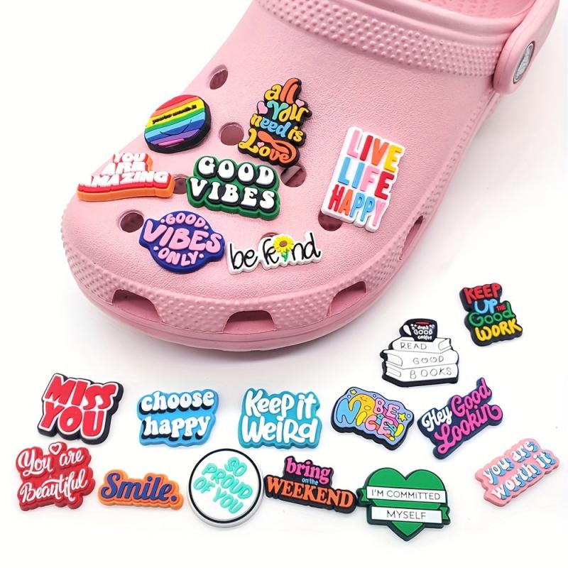 20pcs Random Cartoon Shoe Charms For Clog Sandals