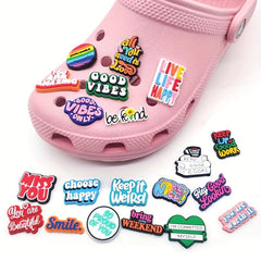 20pcs Random Cartoon Shoe Charms For Clog Sandals