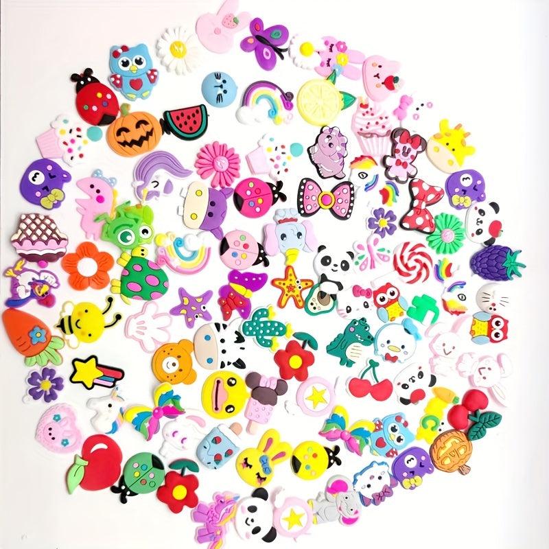 20pcs Random Cartoon Shoe Charms For Clog Sandals
