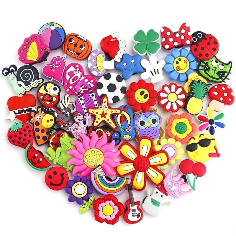 20pcs Random Cartoon Shoe Charms For Clog Sandals