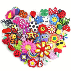 20pcs Random Cartoon Shoe Charms For Clog Sandals