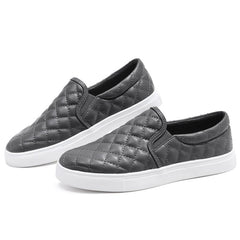 Women's Quilted Flat Loafers Casual Slip On Shoes