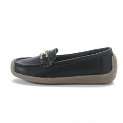 Women's Metallic Chain Loafers Slip On Lightweight Soft Sole Shoes