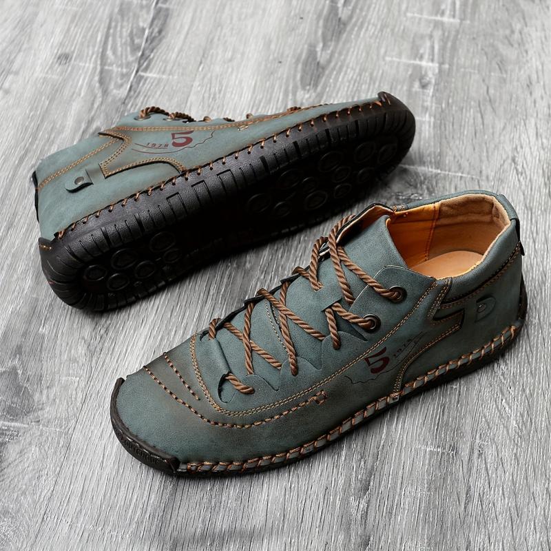 Men's Vintage Lace Up Outdoor Shoes Casual Walking Hiking Trekking