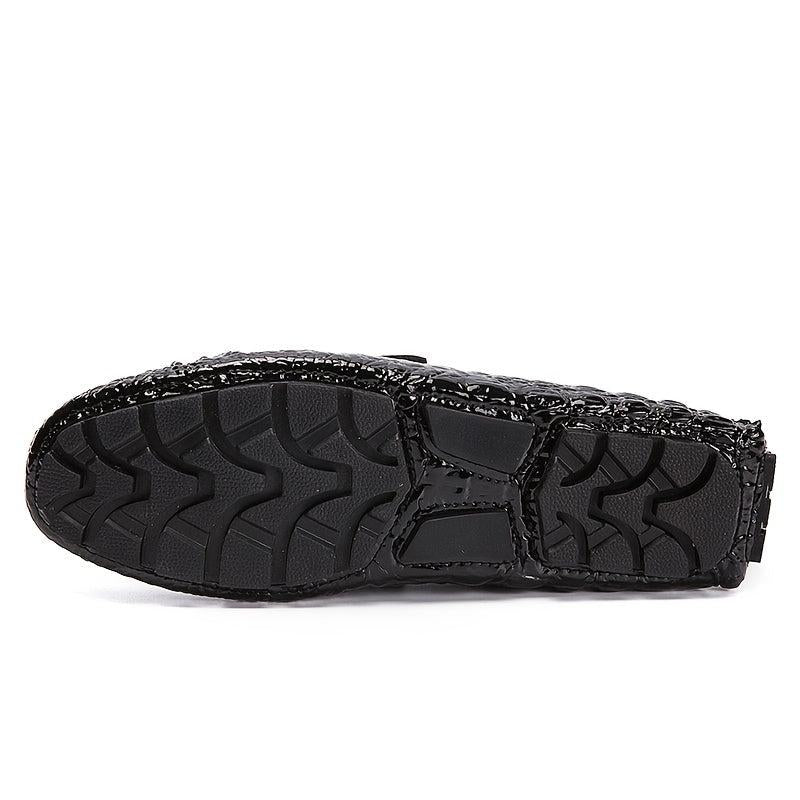Women's Metal Chain Loafers Patent Leather Non Slip Flats