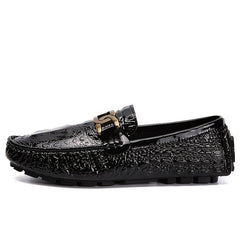 Women's Metal Chain Loafers Patent Leather Non Slip Flats